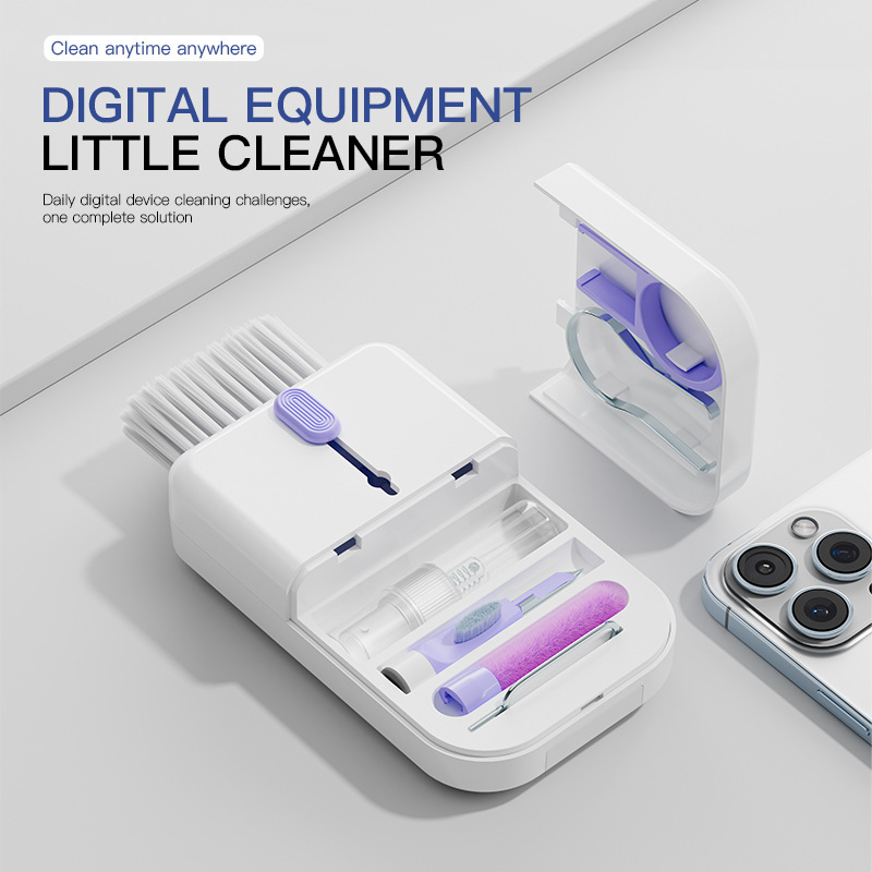 Portable 11 In 1 Multifunctional Cleaning Kit Computer Keyboard Cleaner Phone Screen Clean Tools Earphone Clean Brush With Storage Box - Image 4