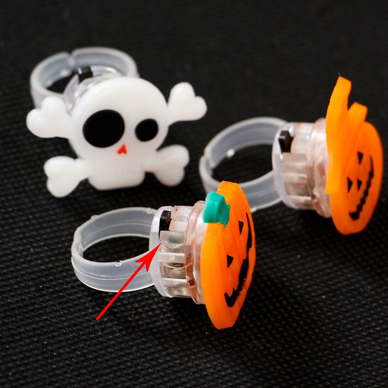 Halloween Decorations Halloween Glowing Brooch Ring - Image 4