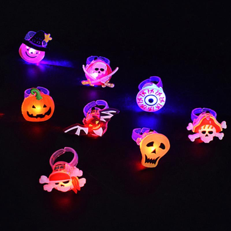 Halloween Decorations Halloween Glowing Brooch Ring - Image 2