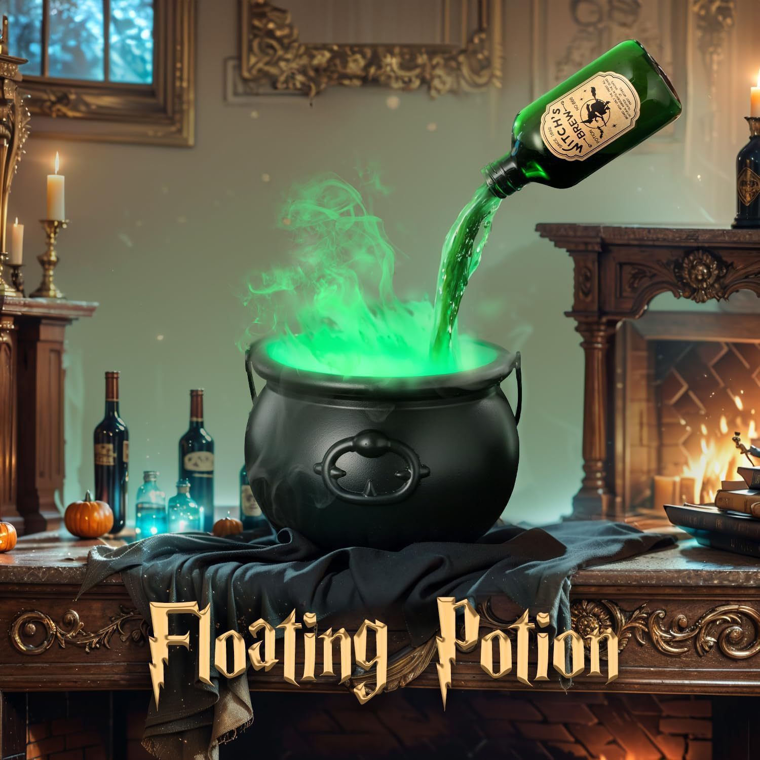 Halloween Black Wizard Bowl Magic Float Bottle And Diffuser Indoor Home Bar Magic Party Horror Ghost Props Halloween Decoration - Image 6