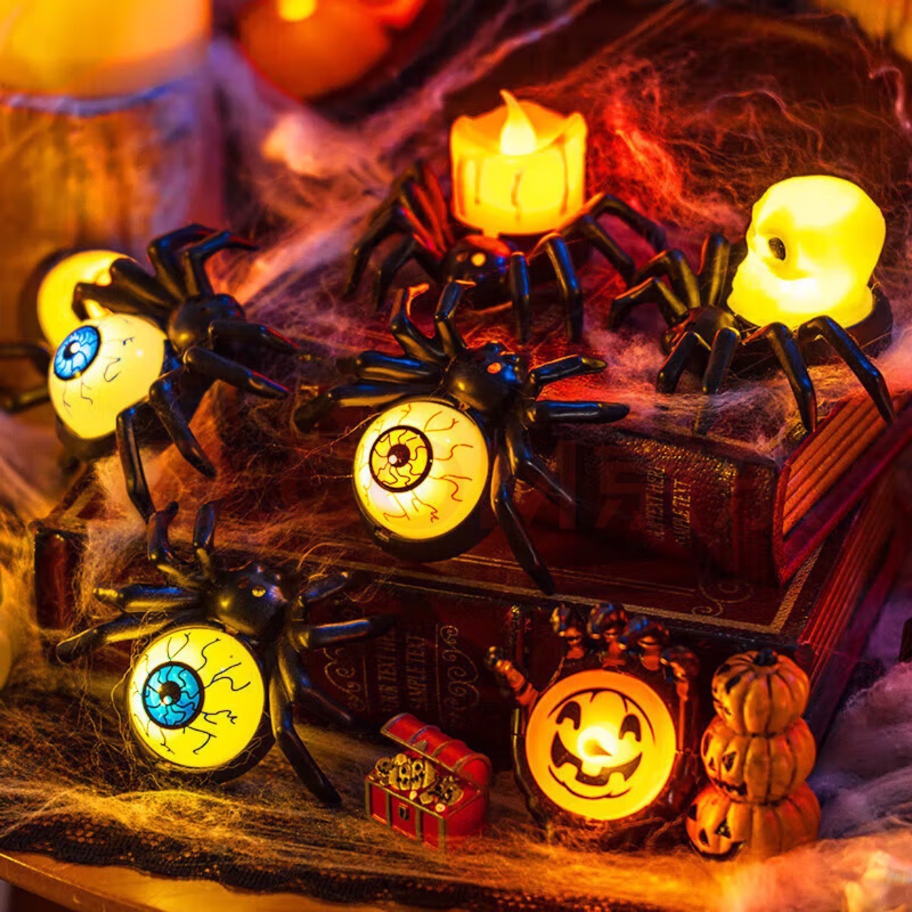 Halloween Decoration Spider Night Lights Party Supplies Decoration Props Bar, Haunted House, Horror Party Accessories - Image 6